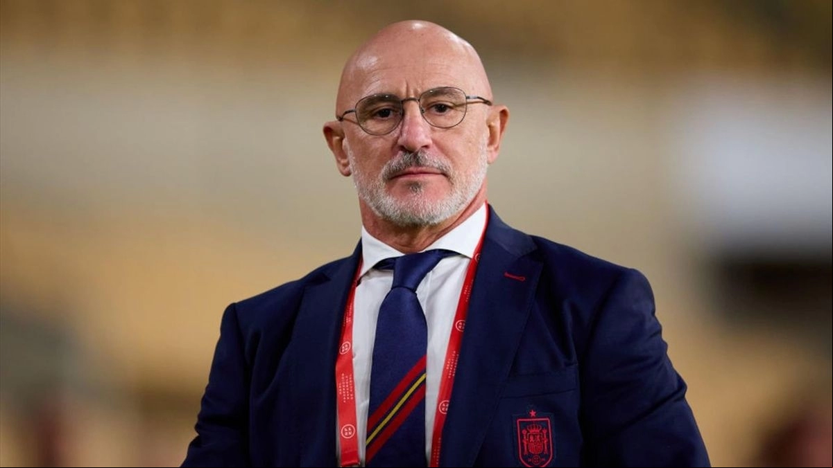 <p>Luis de la Fuente, current coach of Spain</p>