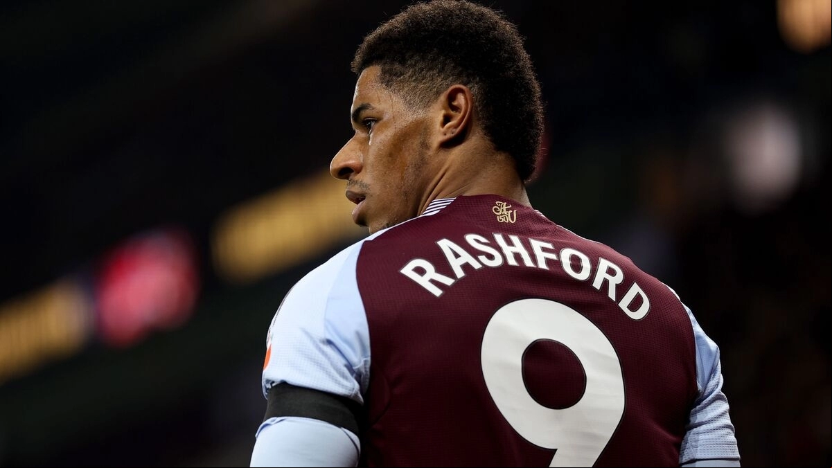 Marcus Rashford, delantero del Manchester United cedido en el Aston Villa