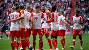 Los jugadores del Bayern de Múnich celebran un gol